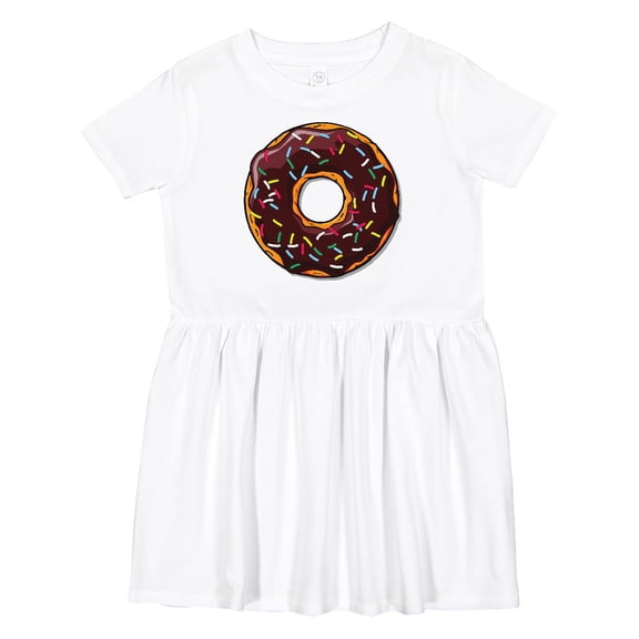 Inktastic Chololate Donut with Sprinkles Girls Toddler Dress
