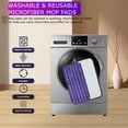 thumbnail image 6 of 6 Pack Reusable Mop Pads Compatible with SwifferWet Jet Spray Mop,Microfiber Wet Jet Pads Refill,10-12inch Wet Mop Pads for Dry Wet Mopping Cloths, Reusable Mop Replacements Pads, 6 of 7