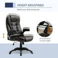 thumbnail image 4 of Vinsetto Chaise de Bureau Exécutive Réglable en Hauteur avec Roues Pivotantes et Accoudoirs, 4 of 10