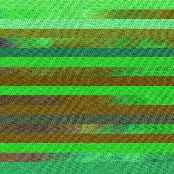 Ahgly Company Indoor Square Patterned Neon Green Area Rugs, 8' Square