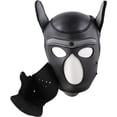 thumbnail image 4 of Máscara para perro, látex suave, máscara para perro, máscara para cachorro, máscara de cuero negro para perro con orejas, juego de rol, máscara de cabeza completa, 4 of 5