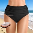 thumbnail image 2 of XIYON Bikini Bottoms For Women Comfortable High Waisted Solid Color Maternity Friendly Separate Swimwear Bottom Beachwear Comfortable, 2 of 8