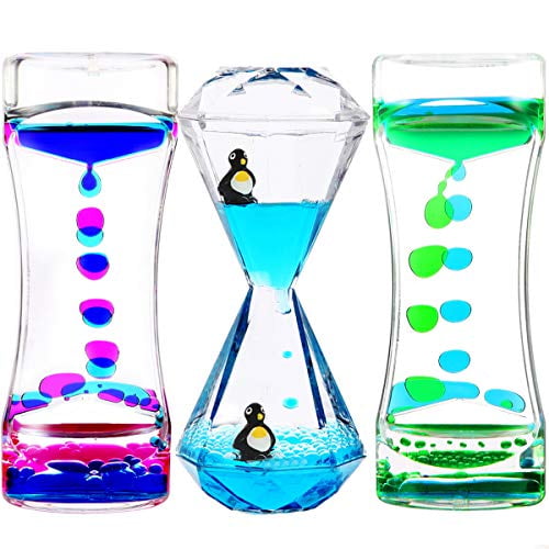 Yue Action Liquid Motion Bubbler Timer For Sensory Toys Fidget Toy Children Activity Calm Relaxing Desk Toys Anxiety Toys Autism Toys Adhd Fidget Toys Assorted Colors Pack Of 3 Sty Walmart Com
