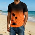 thumbnail image 2 of CONZONE Mens Hawaii Tshirts Short Sleeve Beach T-Shirts for Men Crew Neck Tropical Graphic Casual Summer Tee Tops, 2 of 4