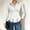 White, variant on IUYRTFE Women's Button Down Peplum Shirt Long Sleeve Collared Slim Fit Elegant Workwear Blouse