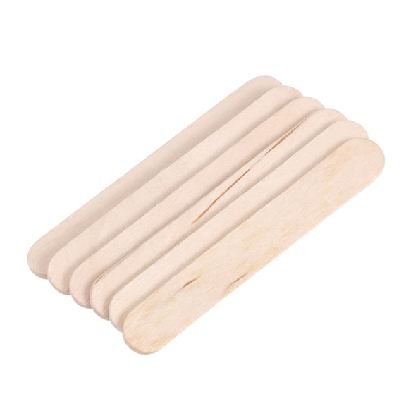 CATIEBYE 50 Pcs Handmade Wooden Craft Sticks for Projects, Model Building, Arts and Crafts Supplies Beige