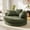 Green, variant on Muumblus 61" Oversized Round Boneless Lounge Chaise Chair Indoor, Corduroy Deep Seat Cloud Couch Sleeper Sofa Bed with 3 Pillows, No Assembly Barrel Chair for Living Room, Black