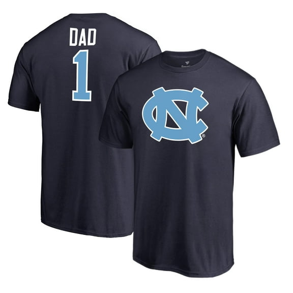 Men's Navy North Carolina Tar Heels #1 Dad T-Shirt