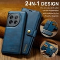 thumbnail image 4 of Allytech Wallet Case for OnePlus 12 with 3 Card Slots & Cash Pocket, 2 in 1 Detachable Strong Magnetic Case, Retro PU Leather Shockproof Magnetic Clasp Slim Protective Shell - Blue, 4 of 8