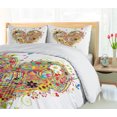 thumbnail image 5 of Ambesonne Heart Duvet Cover Sets, Watercolor Love, 2-Queen, White Multicolor, 5 of 7