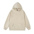 thumbnail image 1 of Sudadera con capucha para hombre, informal, con capucha, cuello redondo, manga larga, sudaderas de color, blusa para hombre, 1 of 7