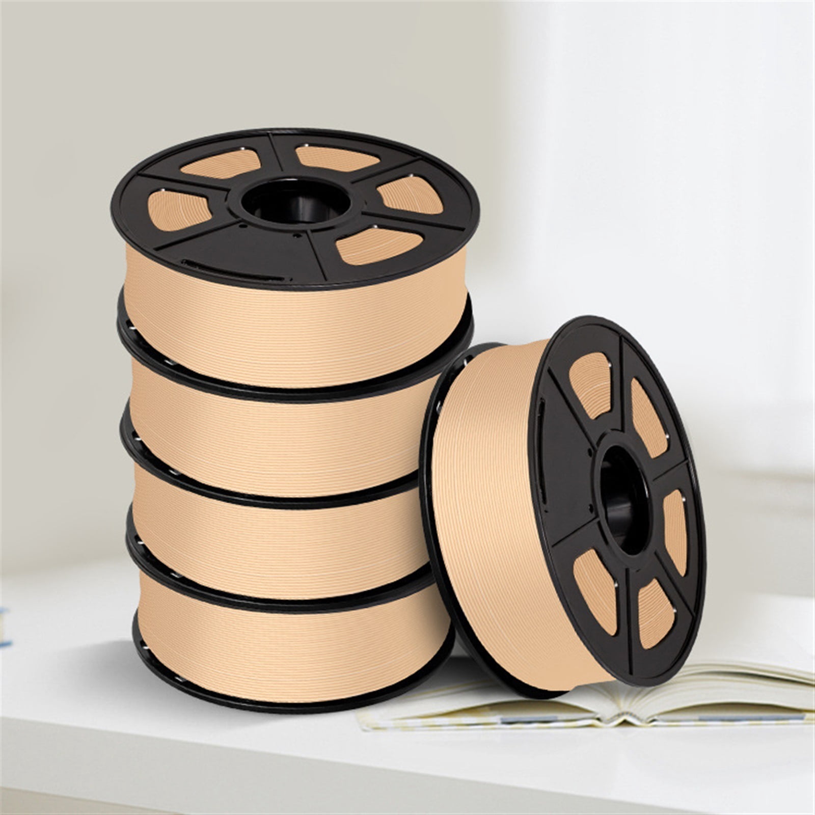 3D Printer Filament, Wooden Color Imitation Solid Wood Effect, 1.75 PLA Filament, 1 Kg Spool, 3D Printing Materials Supplies