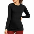 thumbnail image 2 of 3 Pack Women’s T-Shirts Cotton Long Sleeve Crew Neck Classic Fit Tees Regular S-L Workout Breathable Casual Solid Comfort Tops Womenswear Basic Spring, 2 of 3