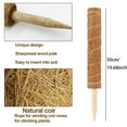 thumbnail image 3 of Poste de musgo de coco para soporte de plantas, base puntiaguda resistente de cáscara de coco con agujero, 50 cm, 2 unidades, 3 of 9