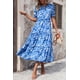 thumbnail image 4 of Vestido Floral Boho Midi con Mangas Abullonadas Azul - Talla L PRETTYGARDEN, 4 of 7