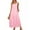 Pink, variant on Sundress Womens Summer Dresses Maxi Green Dress Scoop Neck Sleeveless Dresses with Pockets