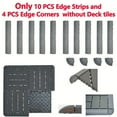 thumbnail image 3 of Plastic Interlocking Deck Tiles, (10pcs Edge Trim+4pcs Corner)/27-Pack/44-Pack Patio Deck Tiles(12"x12"), Patio Decking Tiles For Poolside Balcony Backyard(Edge Trim Sold Separately, Tiles Only), 3 of 4