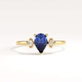 thumbnail image 6 of vylahjewellery 925 Sterling Silver Wedding Proposal Ring Classic Moissanite Birthday Gift Ring Teardrop Blue Gemstone Engagement Anniversary Ring for Women, 6 of 7