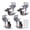 1.25 Inch Wheel, variant on 1 Inch Small Caster Wheels Set of 4, L-Bracket Casters Low Profile Side Mount Casters, Swivel Rubber Castors for Furniture, Underbed Drawer, DIY Project, Capacity Lbs: 97 Lbs (with 2 Brakes)