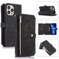 thumbnail image 2 of Decase for iPhone 14 Pro Max Wallet Case (2022 Release), Shockproof PU Leather Zipper Purse with Crossbody Strap & Wrist Strap Card Holder Cover for iPhone 14 Pro Max, Black, 2 of 9