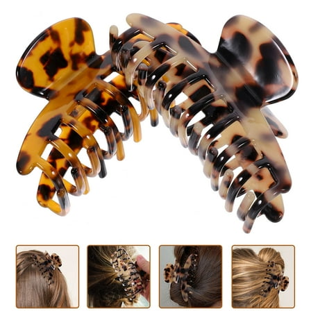 TEHAUX 2Pcs Hair Claw Clips Fashion Hair Clips for Women Jaw Shape Acetic Acid Sheet 8.8*4.5*4.0in