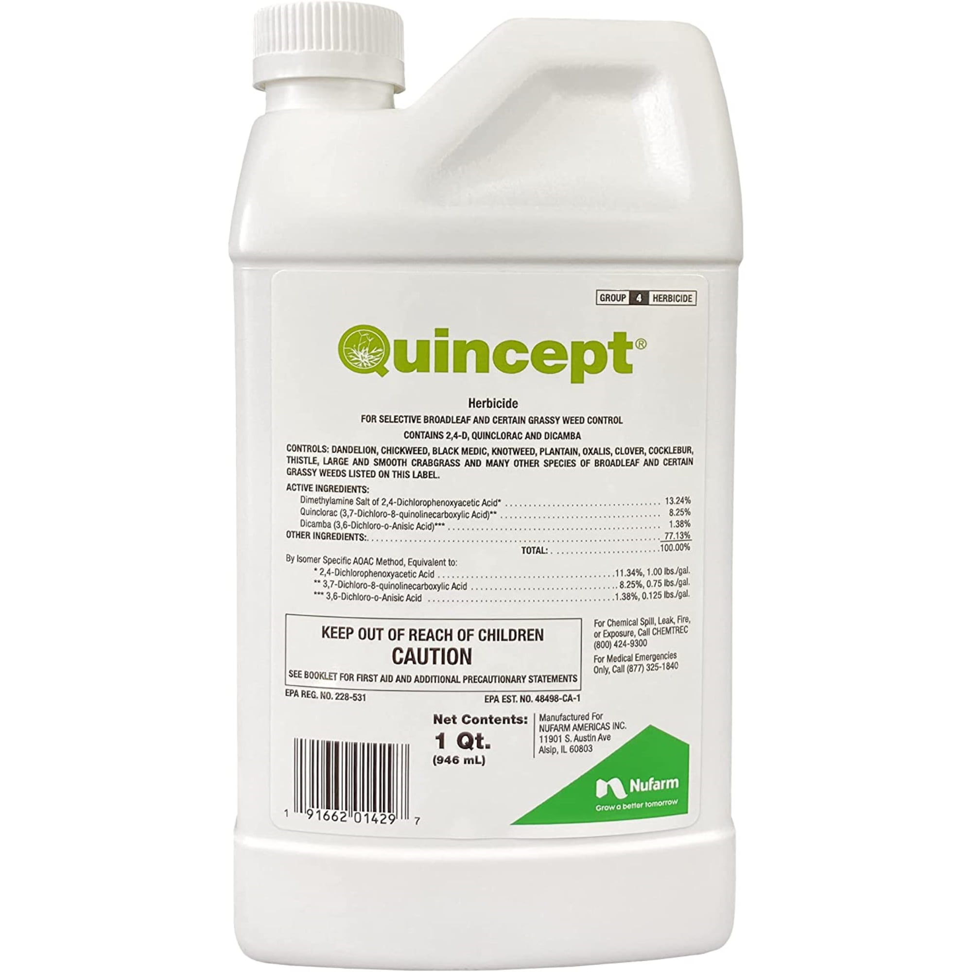 Nufarm Quincept Selective Garden/Lawn PostEmergent Herbicide, 32