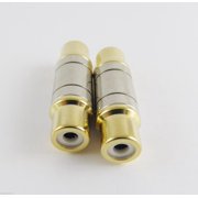 FOR 5pcs RCA Female Gold Plated AV Cable Joiner Coupler Component Adapter Connector