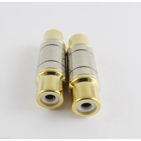 FOR 5pcs RCA Female Gold Plated AV Cable Joiner Coupler Component Adapter Connector