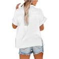 thumbnail image 5 of Womens Blouses Sleeveless – Locker sitzende V‑Neck Tunika mit Spitze Perfekt für Strand oder Frühling Linen Shirt For Women Breathable Tops Loose Crewneck Daily T Shirts Summer 2025, 5 of 7
