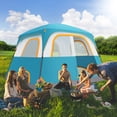 thumbnail image 5 of COBIZI 6 Person Tent for Camping with Waterproof Rainfly,EZ Set up Tent Windproof Instant Family Cabin Camping Tent with Mesh Door & Ventilation Windows for Beach Camping Hiking Backpacking,Blue, 5 of 8