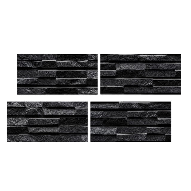 4 piezas de papel tapiz de illos de imitación, decoración de pared Vintage impermeable, papel tapiz Vintage para balcón, oficina, sala de estar, Sunnimix Fondo de pantalla de ladrillos de imitación