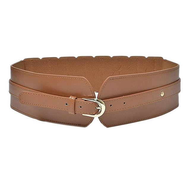 Cinturón Ancho de Cintura para Mujer, Cinturón Ancho Alrededor de Cintura - Marrón Sunnimix cinturón ancho de mujer