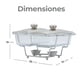 thumbnail image 3 of Buffetera de vidrio con Tapa y base de acero Inoxidable Gaon Servidores de Buffet 2 refractarios, 3 of 10