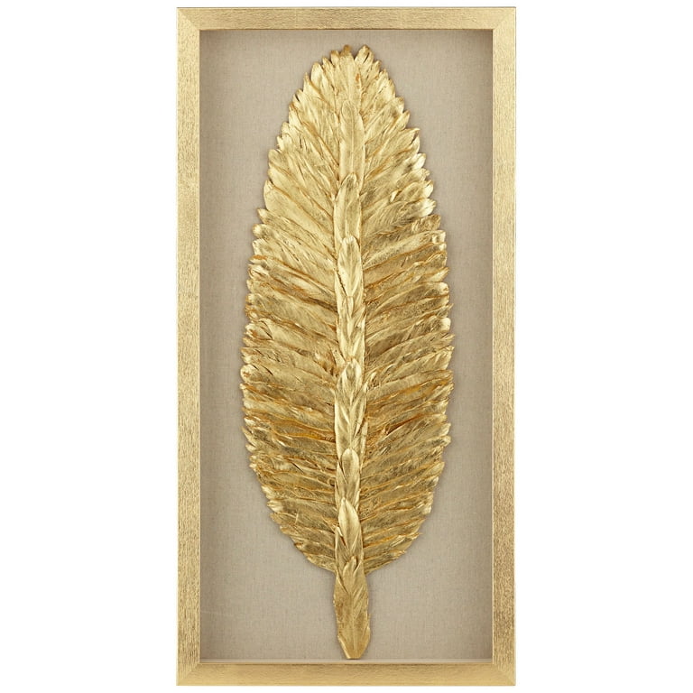 Glass Feather with Gold Leaf – Alma's Gallery & Shop