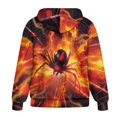 thumbnail image 5 of Uorisanigo Red Spider Womens Full Zip Hoodie Slight Stretch Loose Oversized Casual Sweatshirts Size 4XL Soft Casual Comfy Gym Tops Warm Workout Sweatshirts, 5 of 7
