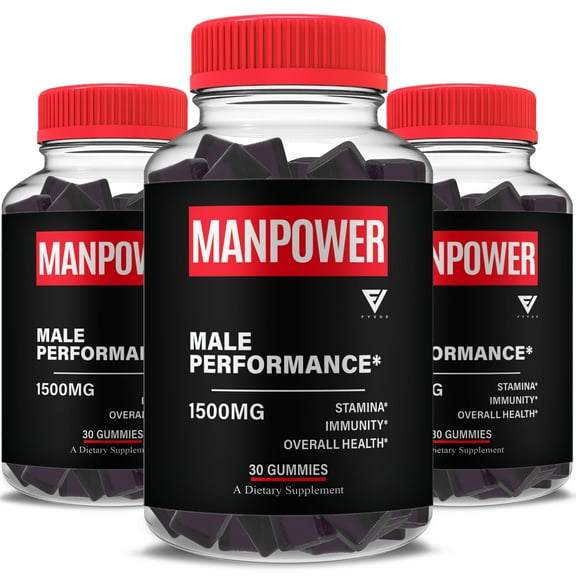 (3 Pack) Man Power Gummies ManPower Maximum Performance Gummy (3 Month Supply)