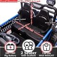thumbnail image 5 of sopbost 24V Kids Electric Ride-On Toy Car, Ages 3–8, Max Speed 5 MPH, Battery-Powered Premium XXL 2-Seater 24V Ride On UTV with Remote Control, Blue, 5 of 6