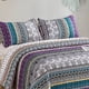 thumbnail image 4 of Juego de edredón WONGS BEDDING, estilo bohemio, tamaño queen, morado, bohemio, 3 unidades, 4 of 7