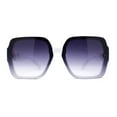 thumbnail image 2 of Womens Mod Rimless Jewel Chain Arm Oversize Rectangle Sunglasses White Smoke, 2 of 4