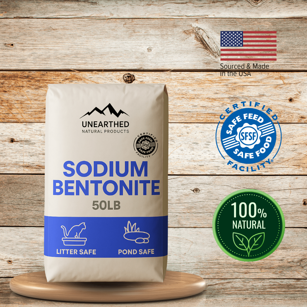 Unearthed Sodium Bentonite Clay – Premium Pond Sealer, Industrial Absorbent & Natural Odor‑Control Powerhouse, 50 lbs