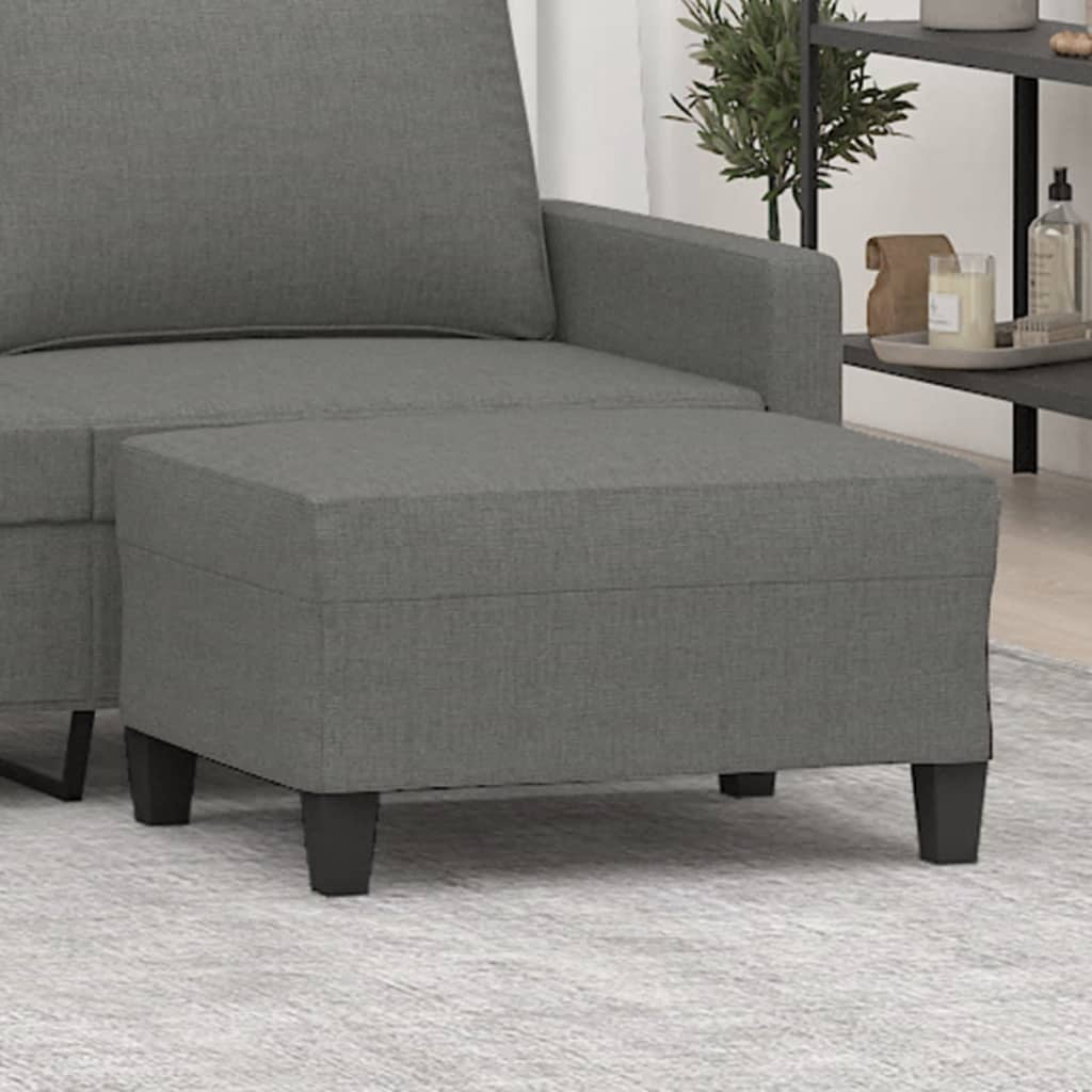 vidaXL Footstool Light Gray 27.6"x21.7"x16.1" Fabric