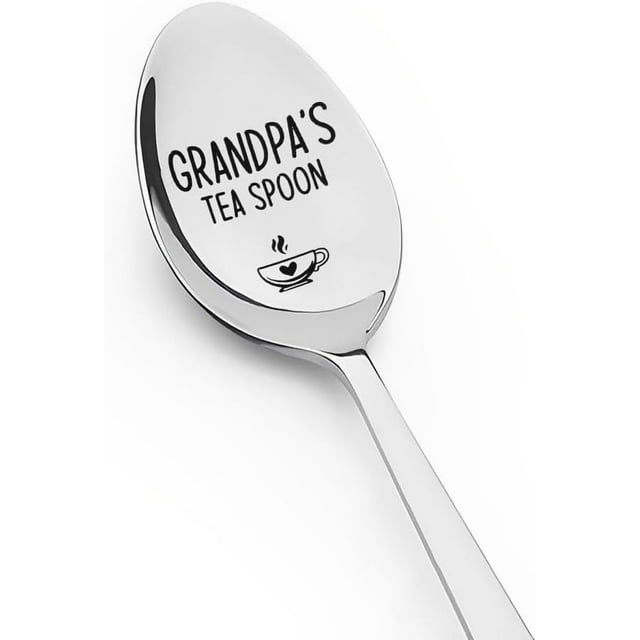 Grandpa Father's Day Birthday Gifts for Men Grandpa Tea Spoon Gift for Grandfather Papa Gifts for Granddad Grandpa Long Distance Gifts for Papa Granddad Tea Coffee Lover Gifts for Men Grandpa