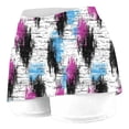 thumbnail image 5 of Hxshgdsn Womens Gym Shorts with Printed Skirt Skinny Running Golf Leggings Sportwear（White 2/2XL）, 5 of 5