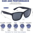 thumbnail image 3 of SHIQI-Polarized Sunglasses for Men and Women, XL Square Sun Glasses UV400 Protection RFS8201, 3 of 4