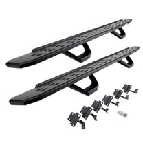 Go Rhino 6961558720PC RB30 Running Boards with Mounting Brackets, 2 Pairs Drop Steps Kit For 15-24 F-150, F-250 Super Duty, F-350 Super Duty (Crew Cab Pickup - Leaf)