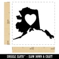 thumbnail image 2 of Alaska State with Heart Self-Inking Rubber Stamp Ink Stamper - Black Ink - Small 1 Inch, 2 of 7