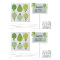 thumbnail image 1 of 2 piezas de decoración para tarta con letras de feliz cumpleaños con bonito globo para decoraciones de cumpleaños, color verde, 1 of 5
