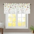 thumbnail image 6 of Spring Summer Eucalyptus Leaf Kitchen Curtains Valances for Windows Sage Green Leaves Floral Valance Farmhouse Short Rod Pocket Window Curtain 1 Panel for Spring Window Treatment Decorations 54x18inch, 6 of 6