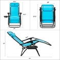 thumbnail image 6 of Devoko 2 PCS Zero Gravity Chair Outdoor Lounge Patio Chair Camp Reclining Lounge Chairs, Light Blue, 6 of 6