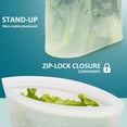 thumbnail image 3 of Paquete de 8 bolsas reutilizables de silicona para almacenamiento de alimentos, 100% de silicona con abertura amplia y cierre de cremallera, bolsas de almacenamiento reutilizables para alimentos, 3 of 4